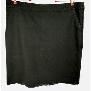 Merona Womens 18 Black Knee-Length Fully Lined Pencil Skirt with Pockets